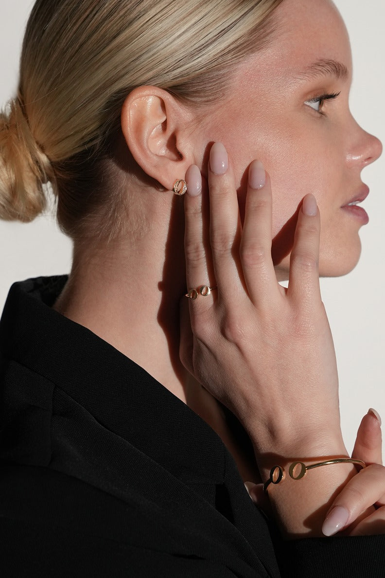 Earing with O’s - Yellow
