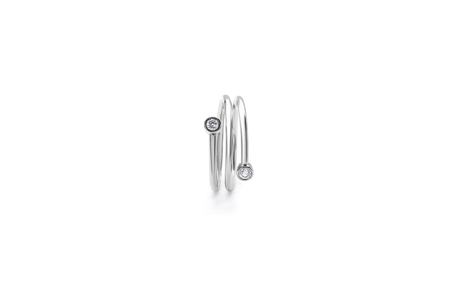 Spiral Ring With Diamond