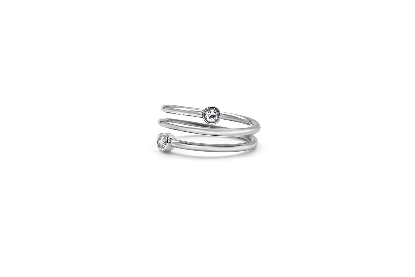 Spiral Ring With Diamond