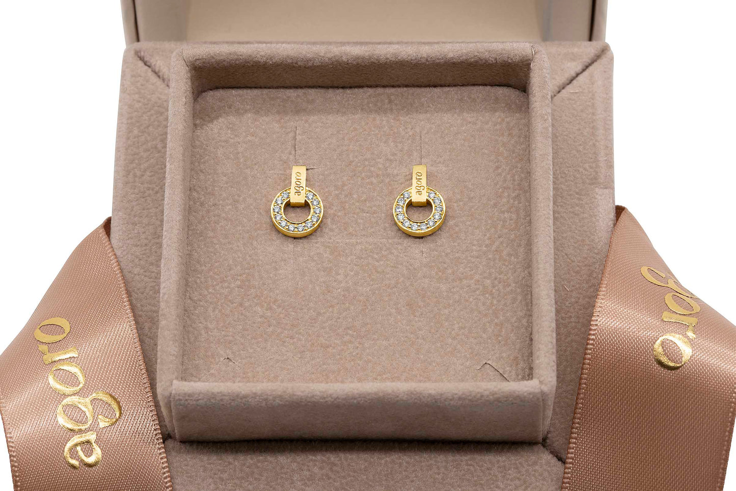 Earring with Diamonds and Round - White