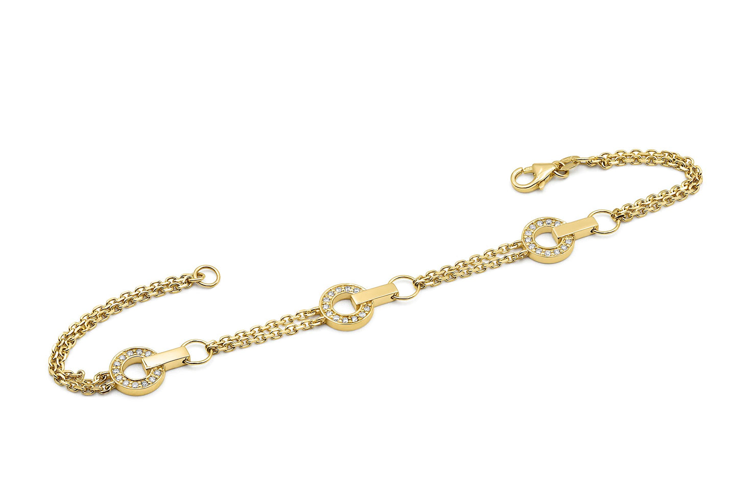 Bracelet With Diamonds - Rose Gold