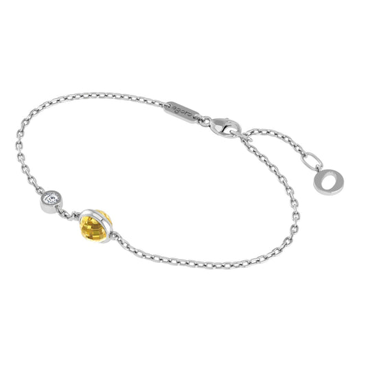 Bracelet with Yellow stone and a Diamond